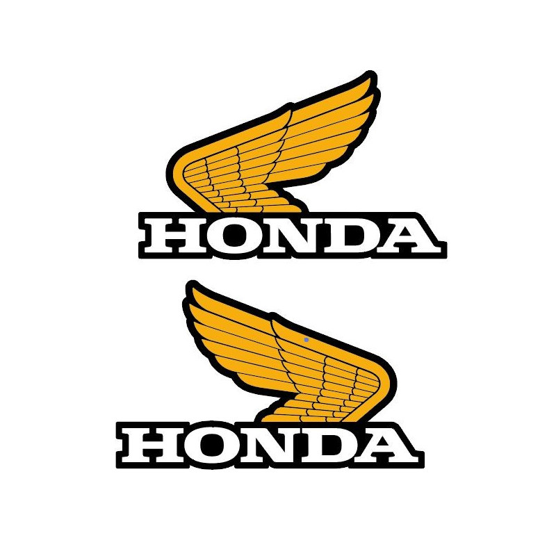 2 adesivos antiga asa honda