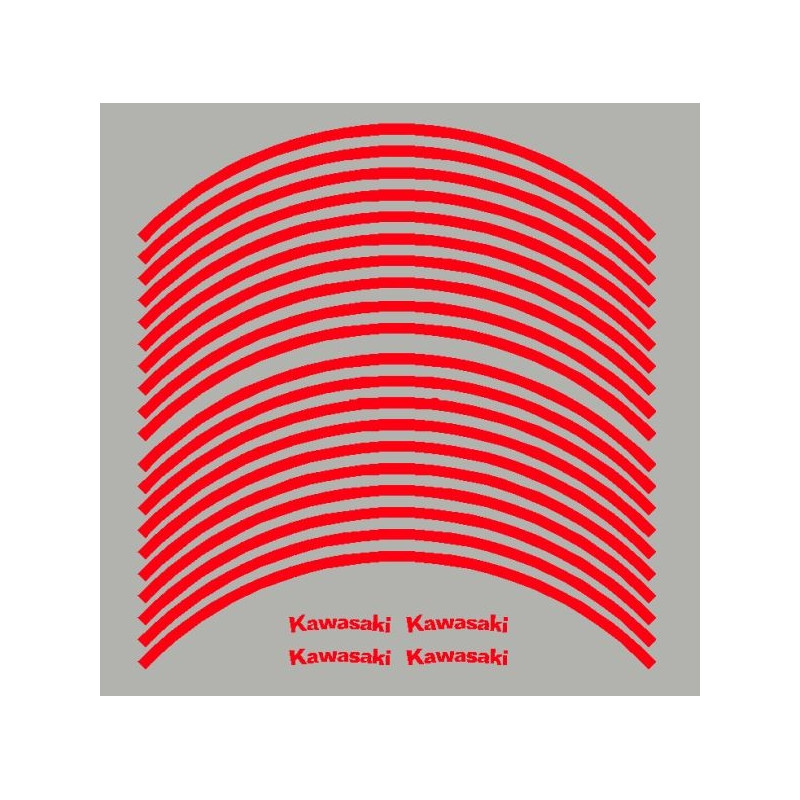 4 Kawasakii courbé + 20 liserets de jante pré-courbé